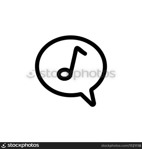 musical alert icon vector. A thin line sign. Isolated contour symbol illustration. musical alert icon vector. Isolated contour symbol illustration