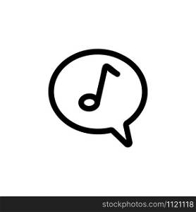 musical alert icon vector. A thin line sign. Isolated contour symbol illustration. musical alert icon vector. Isolated contour symbol illustration