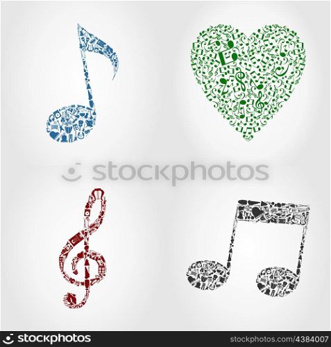 Musical icons4. Icon on a musical theme. A vector illustration
