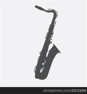 Musical Instrument Saxophone that Plays Jazz Music Direction. Vector Illustration. EPS10. Musical Instrument Saxophone that Plays Jazz Music Direction. Ve