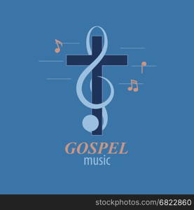 Musical logo, which symbolizes Evangelical music. For music studios that reach out to Christian music.