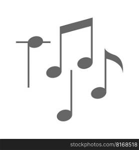 Musical note icon design illustration