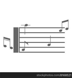 Musical note icon design illustration
