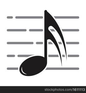 Musical note icon,vector illustration symbol design