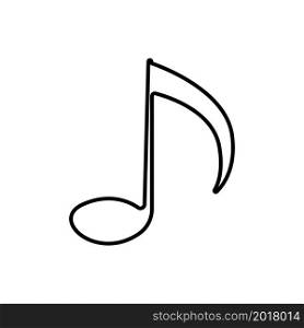Musical Note Line Icon