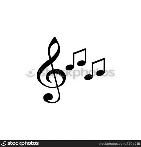 musical note logo icon vector design template