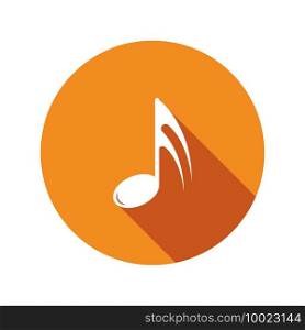 Musical note logo,vector illustration template design