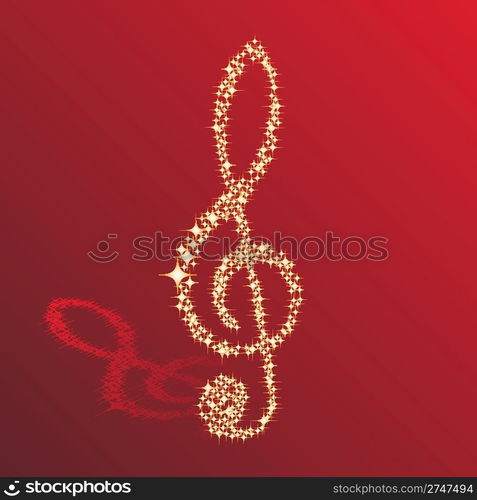 Musical notes clef vector background for use in design