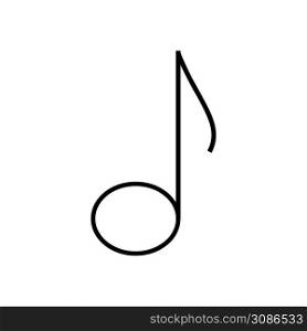 Musical notes icon. Logo music illustration symbol. Sign silhoulette song vector.