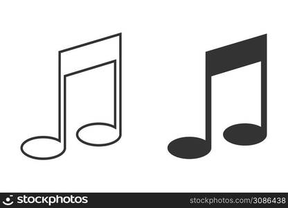 Musical notes icon. Logo music illustration symbol. Sign silhoulette song vector neumorphism.