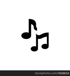 Musical Notes, Melody Tone, Note Key. Flat Vector Icon illustration. Simple black symbol on white background. Musical Notes, Melody Tone, Note Key sign design template for web and mobile UI element. Musical Notes, Melody Tone, Note Key. Flat Vector Icon illustration. Simple black symbol on white background. Musical Notes, Melody Tone, Note Key sign design template for web and mobile UI element.