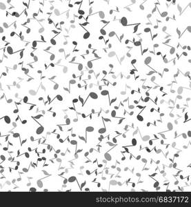 Musical Notes Seamless Pattern on White Background. Musical Notes Seamless Pattern