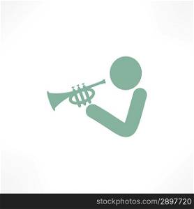 Musician playing trumpet