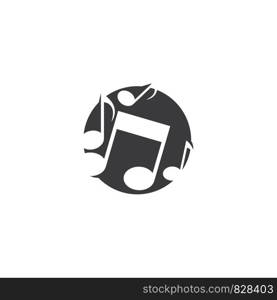 Musik note Logo Template vector symbol nature