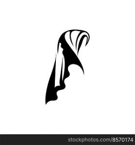 Muslim hijab icon logo vector design template