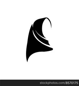 Muslim hijab icon logo vector design template