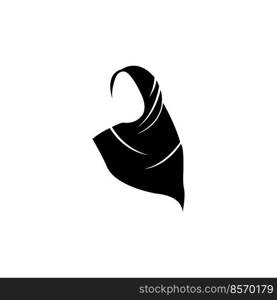 Muslim hijab icon logo vector design template