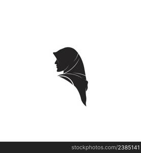 Muslimah hijab Logo template vector illustration design