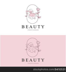 muslimah hijab logo template vector illustration design-vector