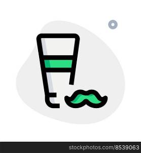 Mustache and beard cream for nourishment isolated on a white background