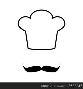 Mustache and chef's hat