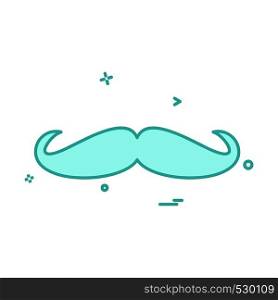 Mustache icon design vector