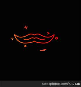 Mustache icon design vector