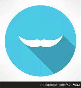 Mustache Icon Flat modern style vector illustration
