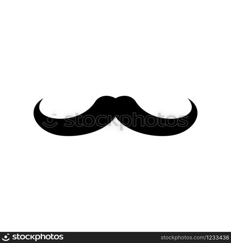 Mustache icon vector design template isolated on white background