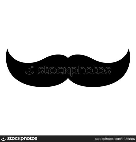 Mustache isolated on a white background. Flat icon design, vector illustration.. Mustache isolated on a white background. Flat icon design, vector illustration