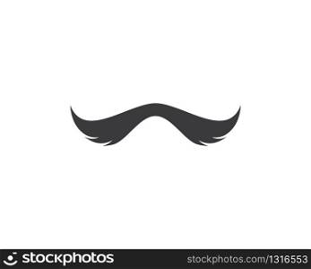 Mustache logo icon vector illustration design