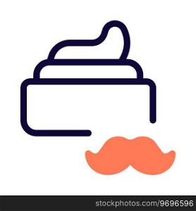 Mustache lotion cream for nourishment and shining isolated on a white background