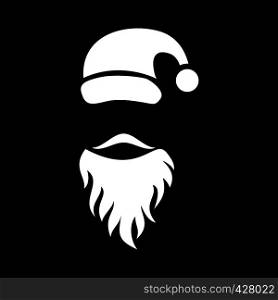 Mustache santa icon. Simple illustration of mustache santa vector icon for web. Mustache santa icon, simple style
