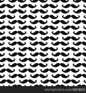 Mustache seamless pattern. Repeat vector background for man, baby boy design. Pattern textile print with black mustache. Simple barbershop backdrop. Mustache seamless pattern. Repeat vector background for man, baby boy design. Pattern textile print with black mustache. Simple barbershop backdrop.