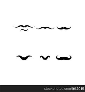 mustache template icon design vector