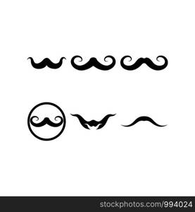 mustache template icon design vector