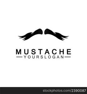 Mustache Vector icon logo design template 