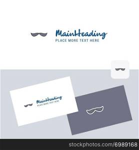 Mustache vector logotype with business card template. Elegant corporate identity. - Vector