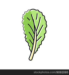 mustard greens salad food color icon vector. mustard greens salad food sign. isolated symbol illustration. mustard greens salad food color icon vector illustration