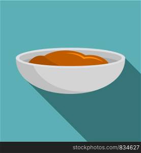 Mustard sauce icon. Flat illustration of mustard sauce vector icon for web design. Mustard sauce icon, flat style