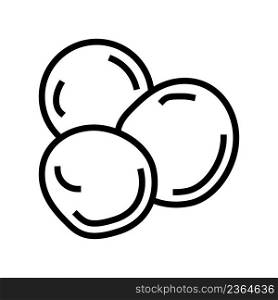 mustard seed line icon vector. mustard seed sign. isolated contour symbol black illustration. mustard seed line icon vector illustration