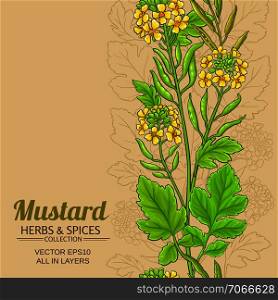 mustard vecto pattern on color background . mustard vector background