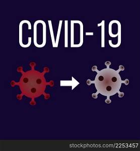 Mutation of the coronavirus      19. Vector illustration for the banner. Poster for the hospital. The pandemic of SARS coronavirus