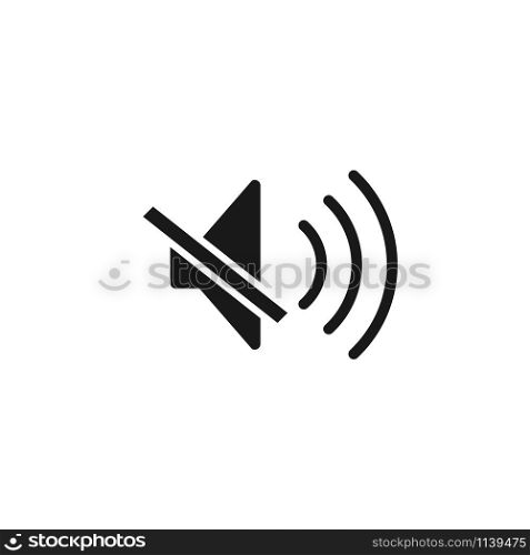 Mute speaker icon graphic design template vector isolated. Mute speaker icon graphic design template vector
