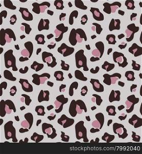 Muted seamless leopard pattern in shades of muted pink