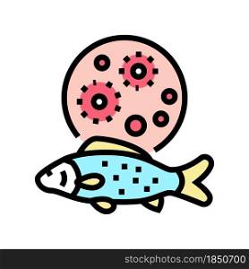 mycobacterium marinum fish color icon vector. mycobacterium marinum fish sign. isolated symbol illustration. mycobacterium marinum fish color icon vector illustration
