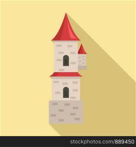 Mystery castle icon. Flat illustration of mystery castle vector icon for web design. Mystery castle icon, flat style