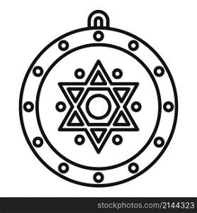 Mystical star amulet icon outline vector. Esoteric amulet. Spiritual religion. Mystical star amulet icon outline vector. Esoteric amulet