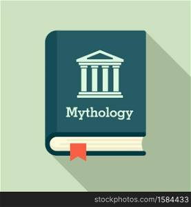 Mythology book icon. Flat illustration of mythology book vector icon for web design. Mythology book icon, flat style