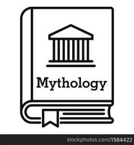 Mythology book icon. Outline mythology book vector icon for web design isolated on white background. Mythology book icon, outline style